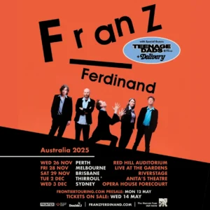 Franz Ferdinand 2025 NOV DEC Live Music Australia - Gig Guide & Music Festivals Calendar