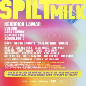 Spilt Milk 2025 Festival DEC Live Music Australia - Gig Guide & Music Festivals Calendar