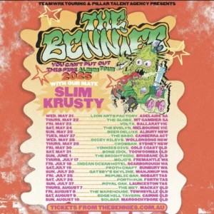 The Bennies 2025 MAY JUN JUL AUG Live Music Australia